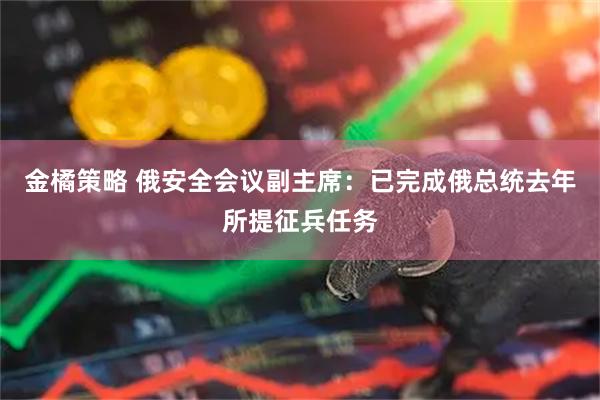 金橘策略 俄安全会议副主席：已完成俄总统去年所提征兵任务